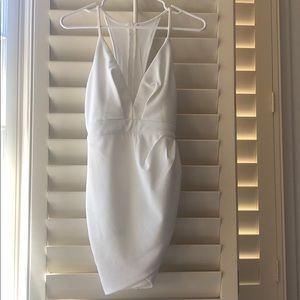 Xenia Deep V and Crossed Bottom Dress